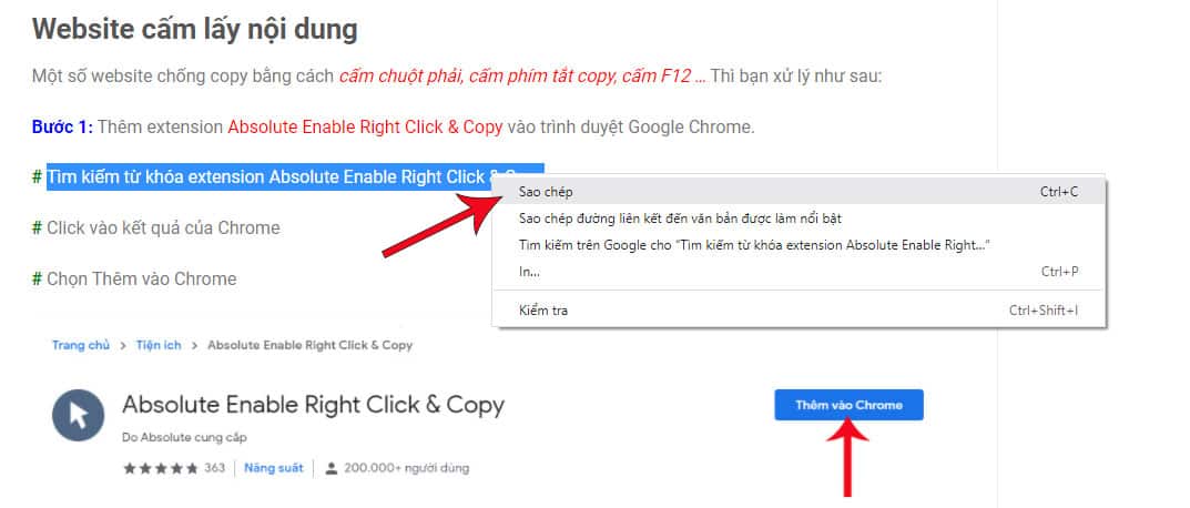 Cach Copy Chu Tren Web Khong Cho Copy